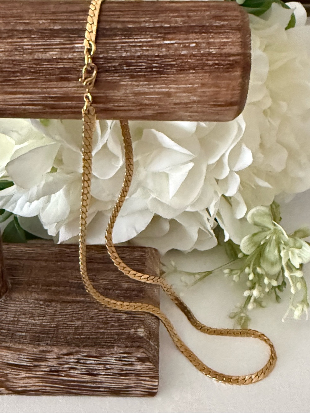 Monet Gold Herringbone Chain Necklace - Picture 5 of 6